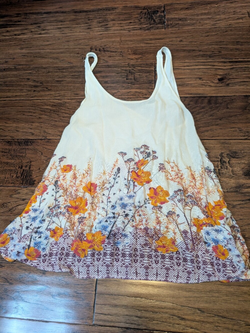 Free People Intimately Floral Open Back Tank Top Size XS